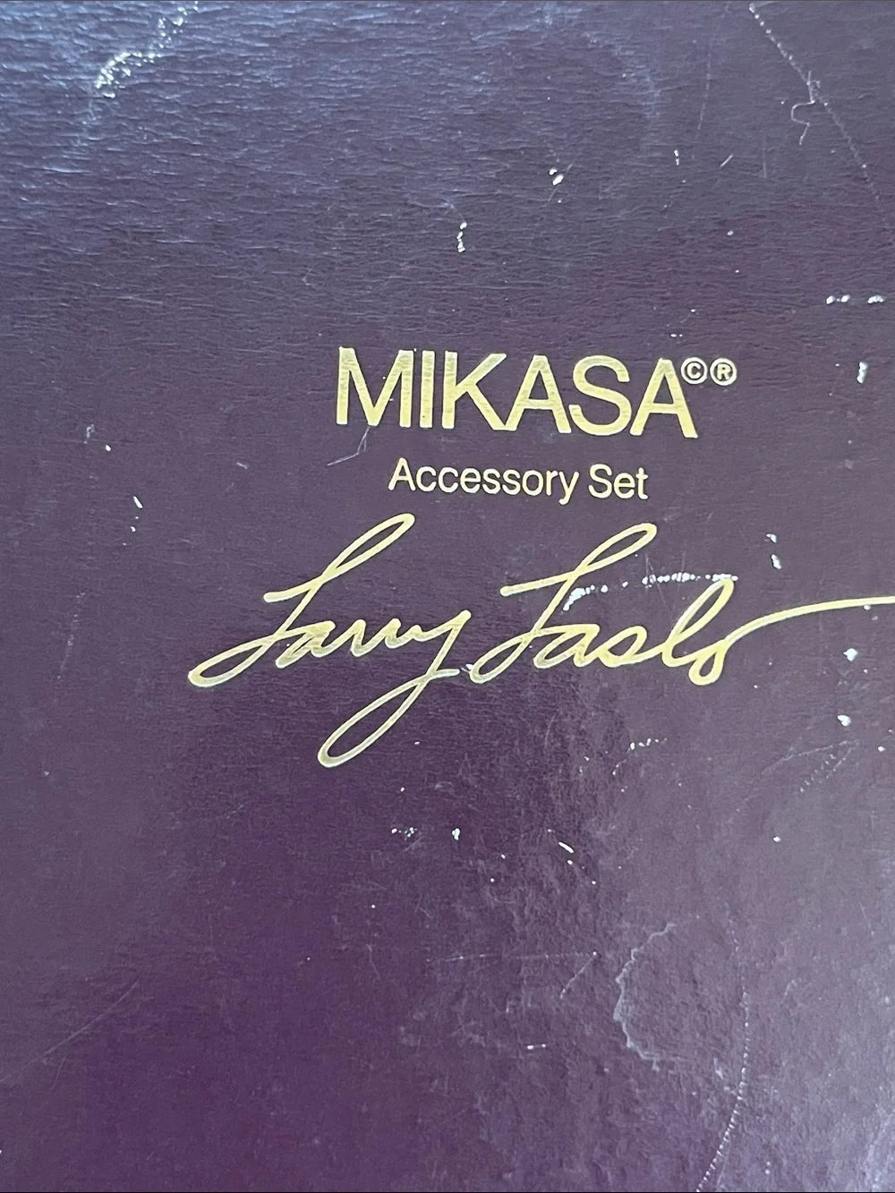 Mikasa Gold Plated Cake Server and Clear Handle Dessert Fork Set